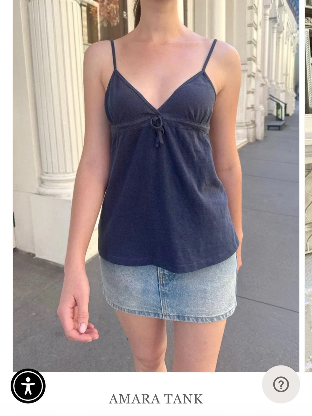 Brandy Melville Faded Grey Amara Tank - Picture 3 of 5